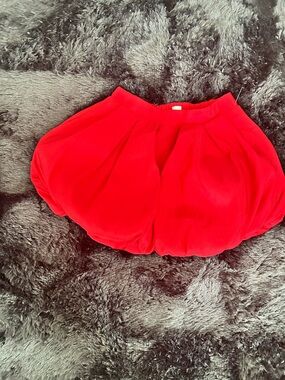 Women's Red Bubble Skort - Playful Skirt-Style Shorts